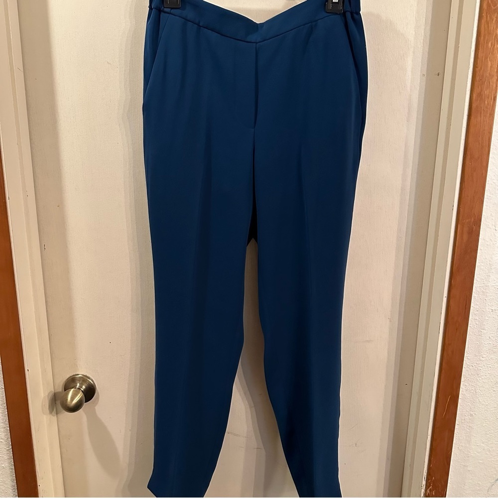 Women’s J Crew Elastic Waist Blue Size 6 Preowned , Great Computer